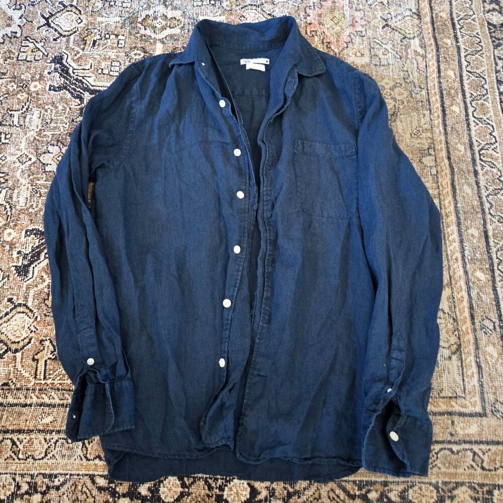 Zara linen button up
